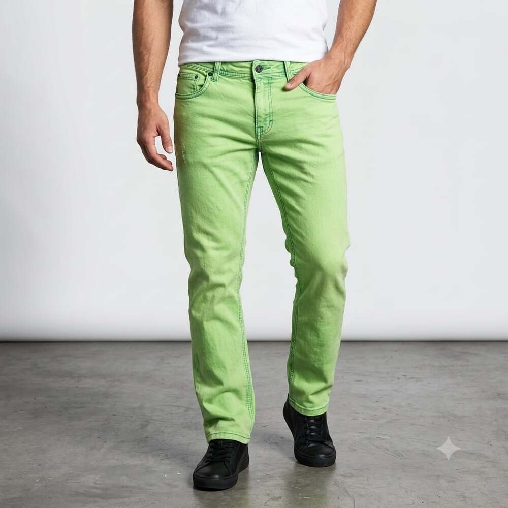 Cotton On Spitfire Stretch Skinny Fit Jeans in Washed Neon Green Z132JC